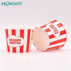 4 unssia kertakäyttöisiä jäätelöastiat Paperikuppi kupolikansilla